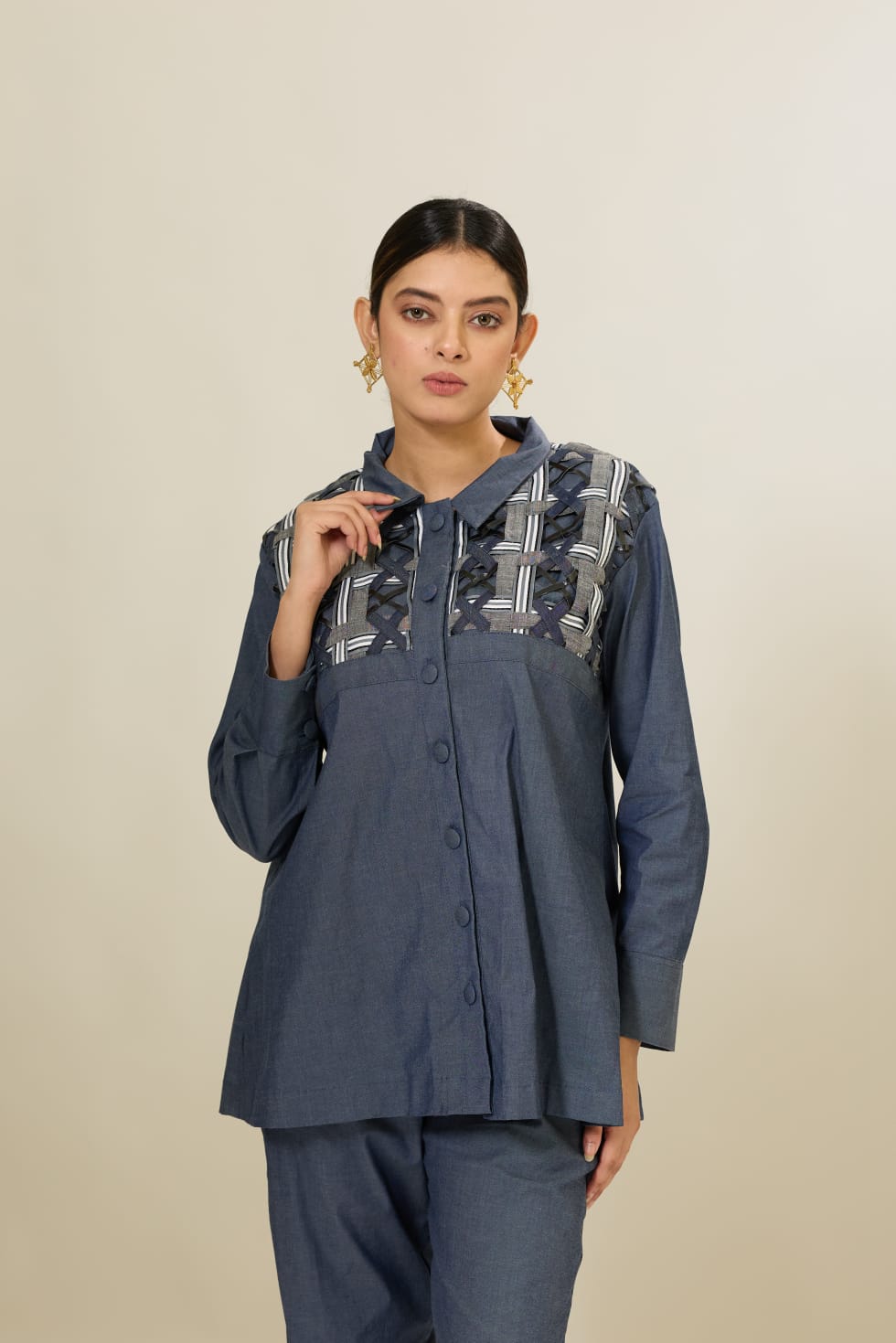 Denim Woven Coord Set