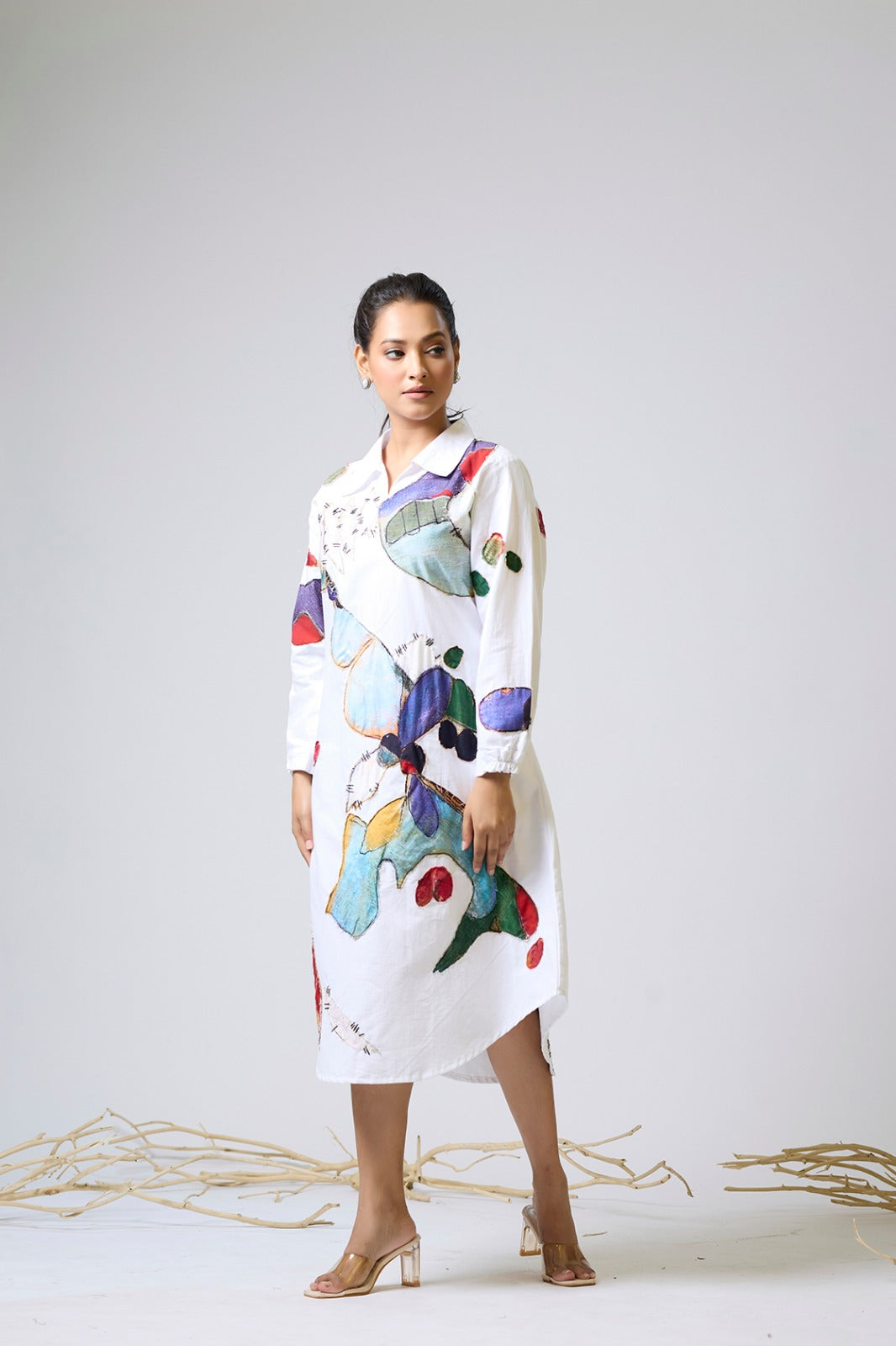 Cotton Appliqued Dress