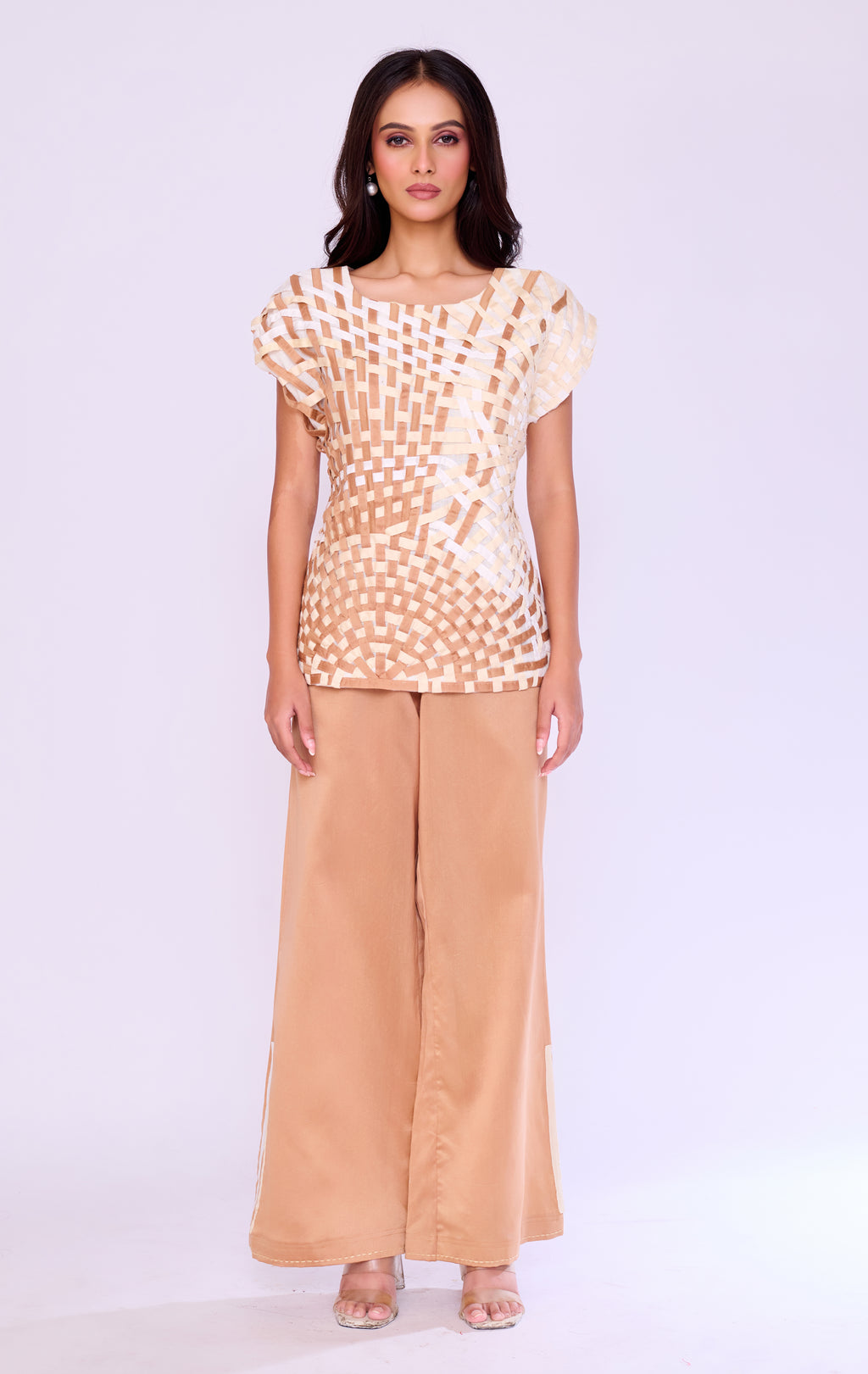 Basket-Weave Ribbon Appliqué Tunic