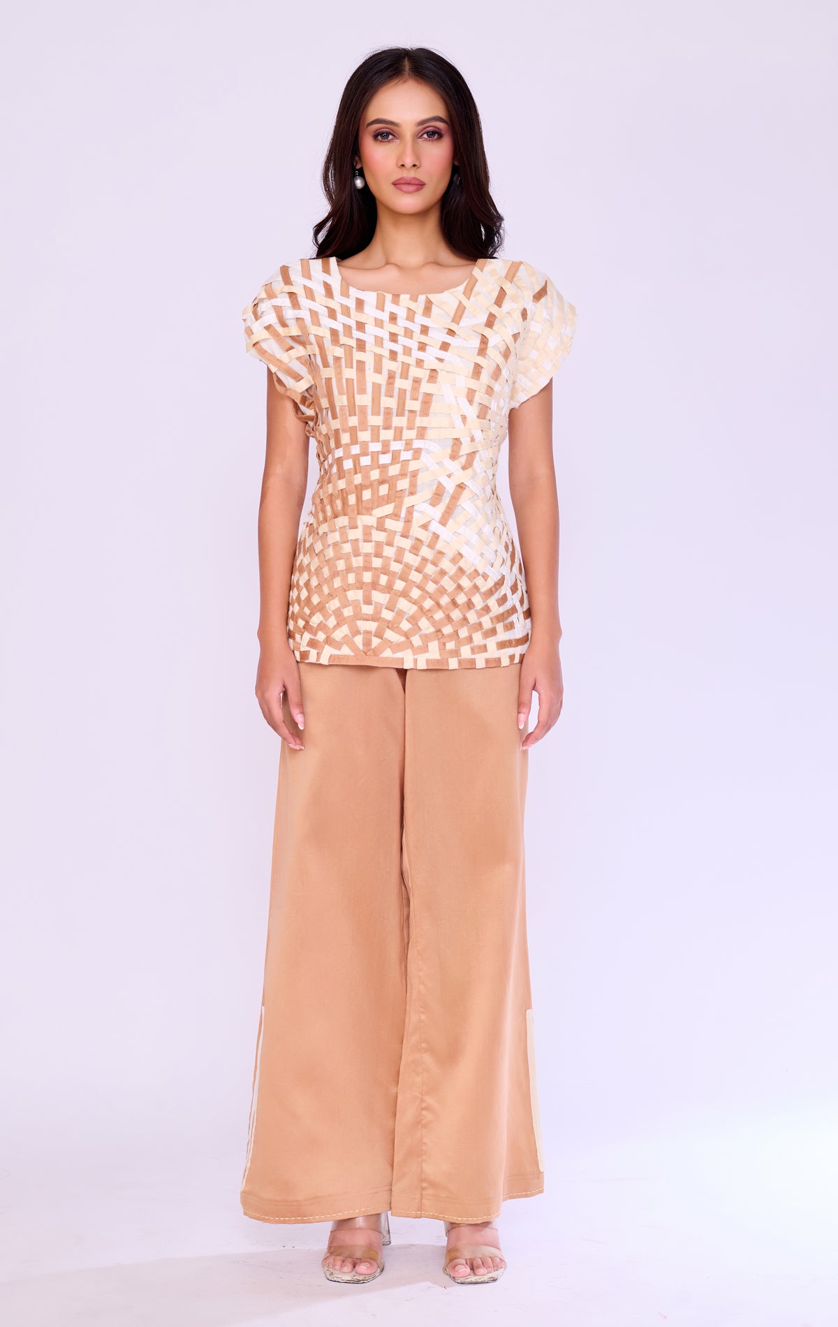 Basket-Weave Ribbon Appliqué Tunic