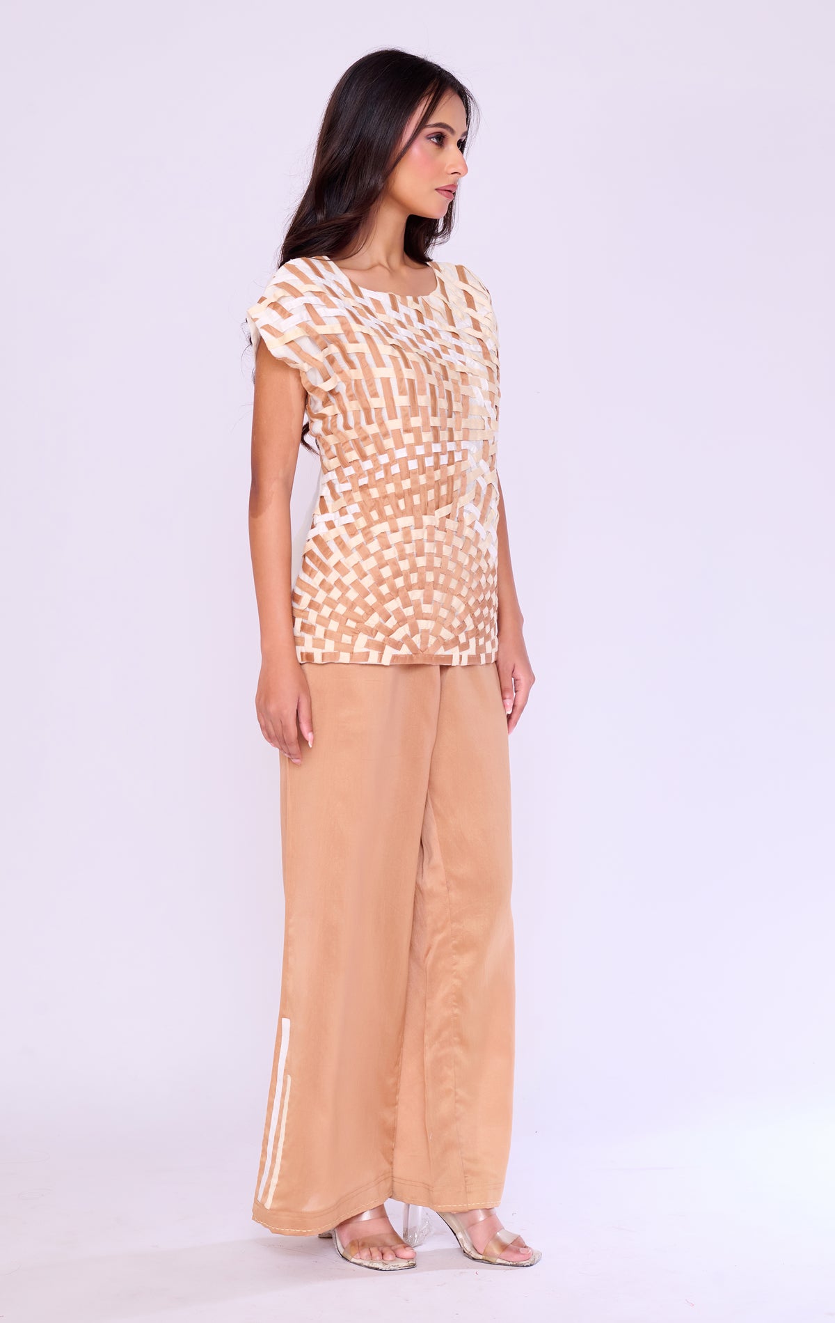 Basket-Weave Ribbon Appliqué Tunic