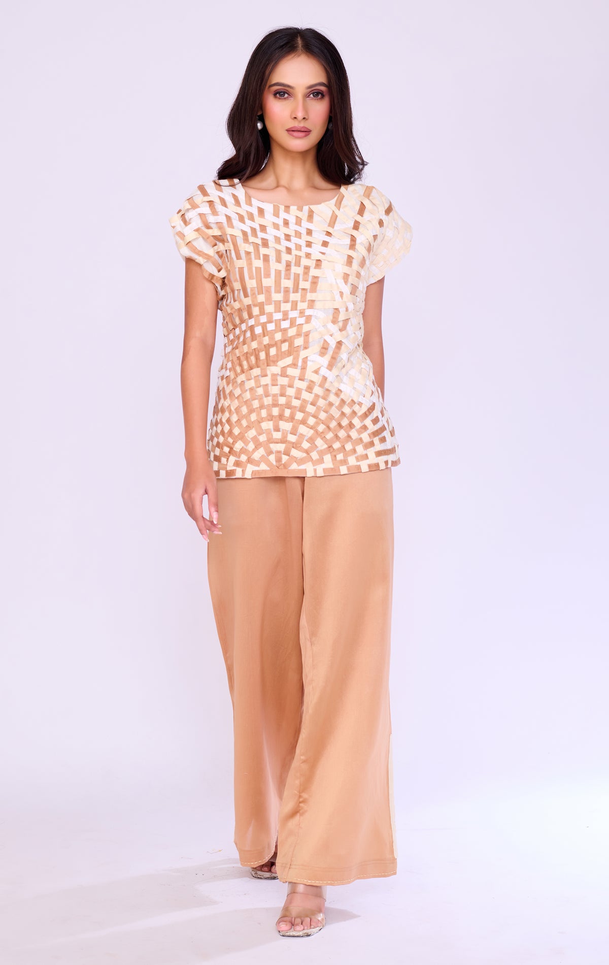 Basket-Weave Ribbon Appliqué Tunic