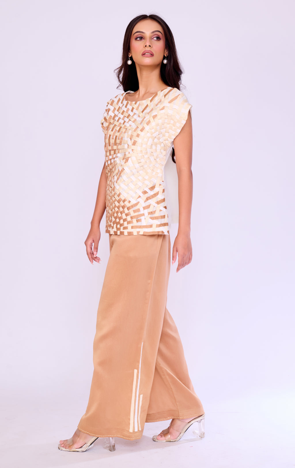 Basket-Weave Ribbon Appliqué Tunic