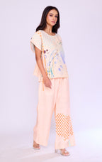 Watercolour Print Draped Tunic