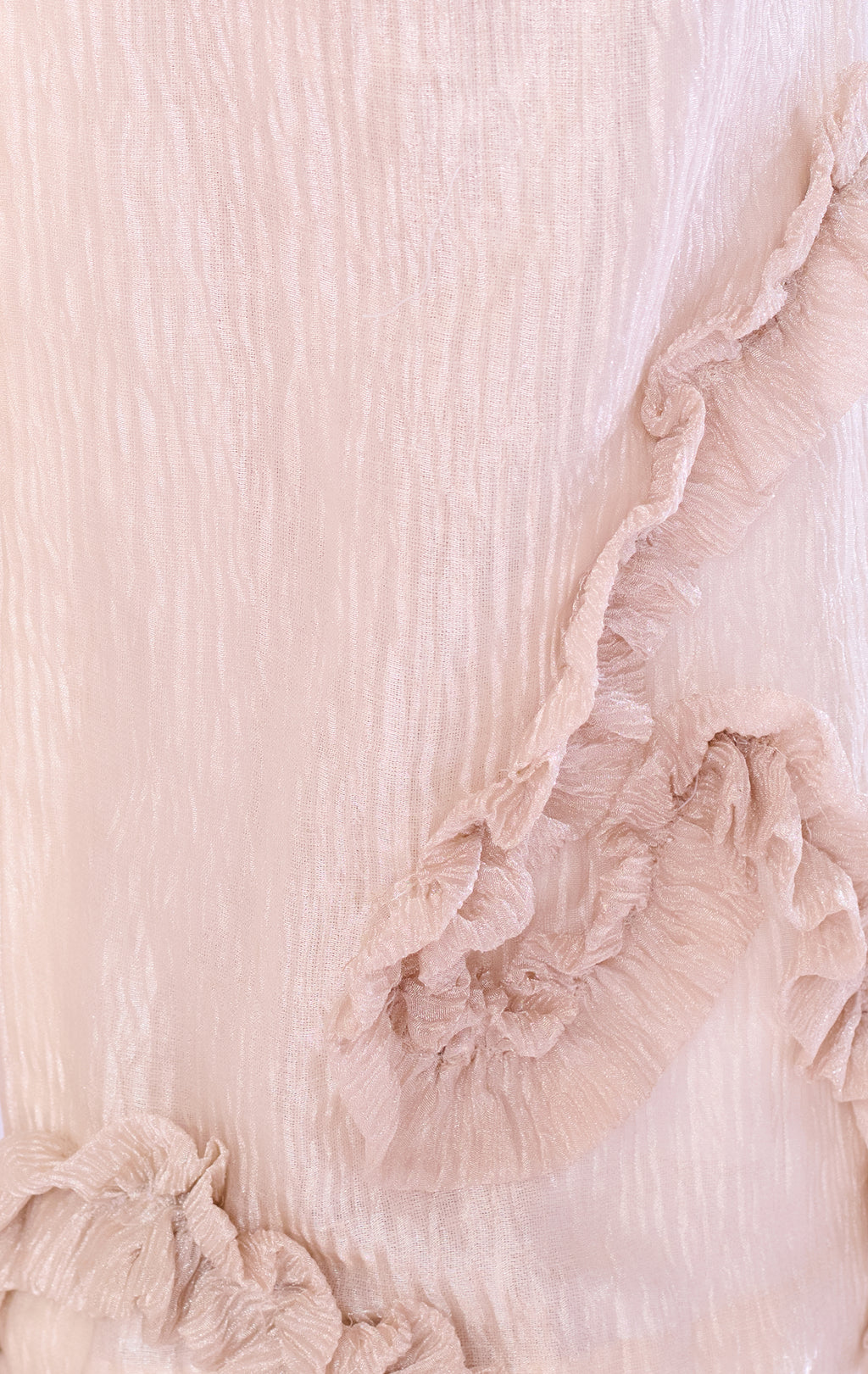 Champagne Asymmetric Ruffle Tunic