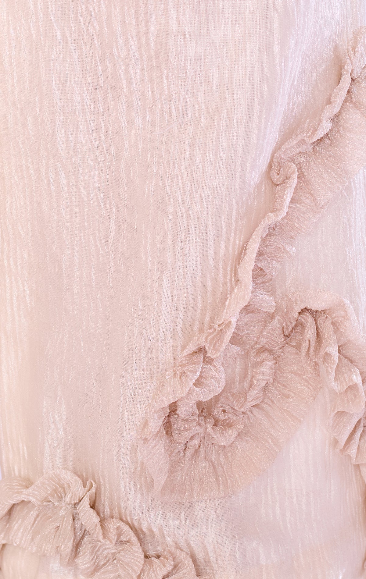 Champagne Asymmetric Ruffle Tunic