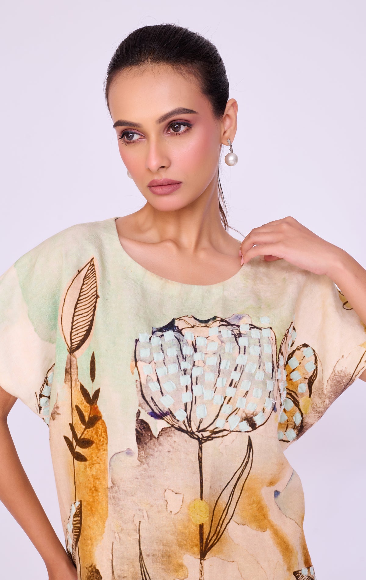 Poppy Botanical Print Tunic