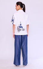 Pebble Appliqué White Shirt