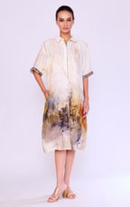 Watercolour Landscape Shirt Dress