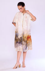 Watercolour Landscape Shirt Dress