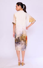 Watercolour Landscape Shirt Dress