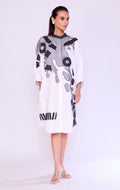 Paint-Splatter Graphic Shirt Dress