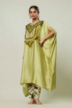 Woven Patti Kaftan & Trouser Set