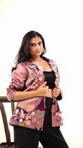Embellished Watercolour Blazer Set