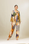 Linen Printed Pantsuit