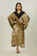 Fissured-Print Kaftan Dress