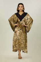 Fissured-Print Kaftan Dress