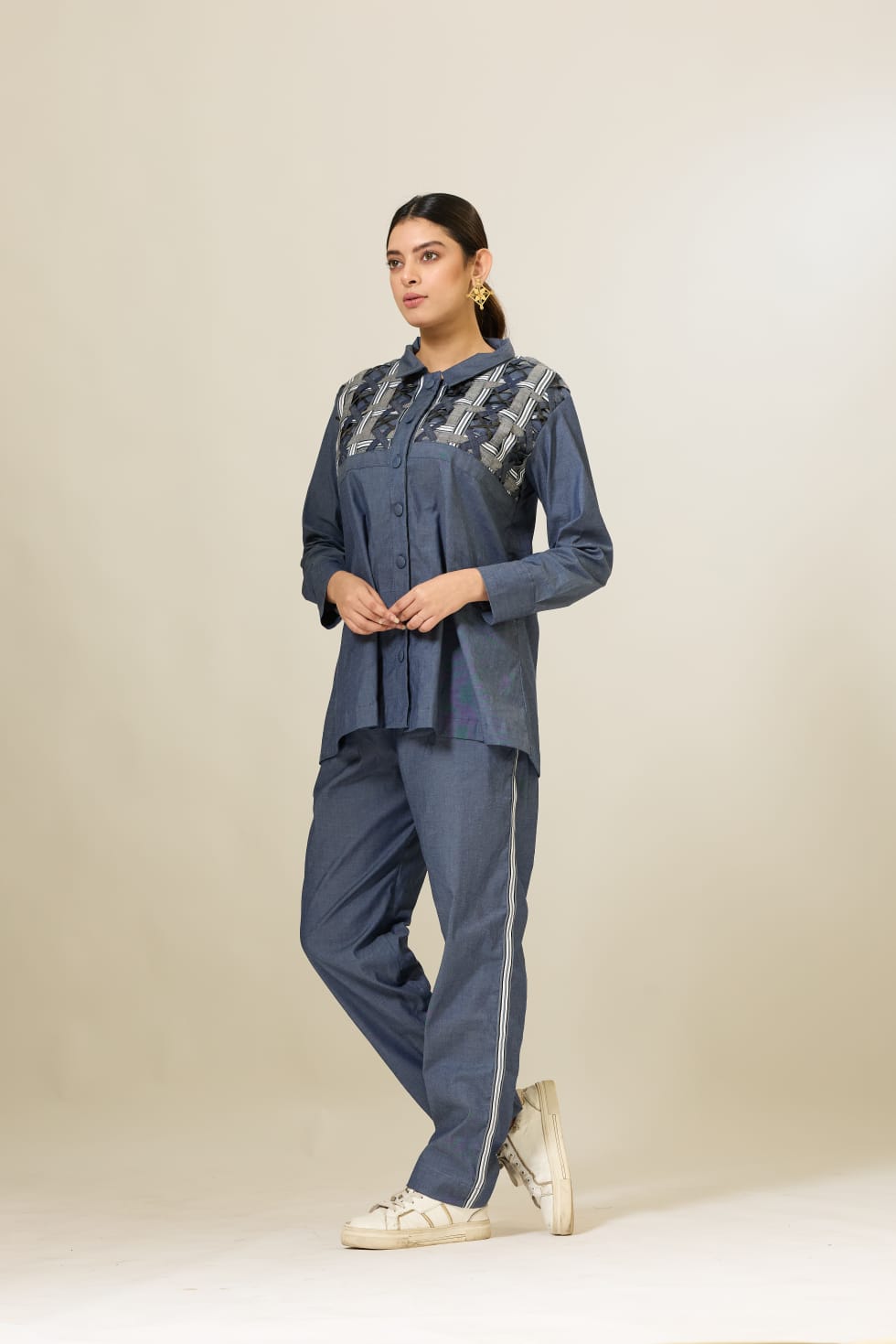 Denim Woven Coord Set