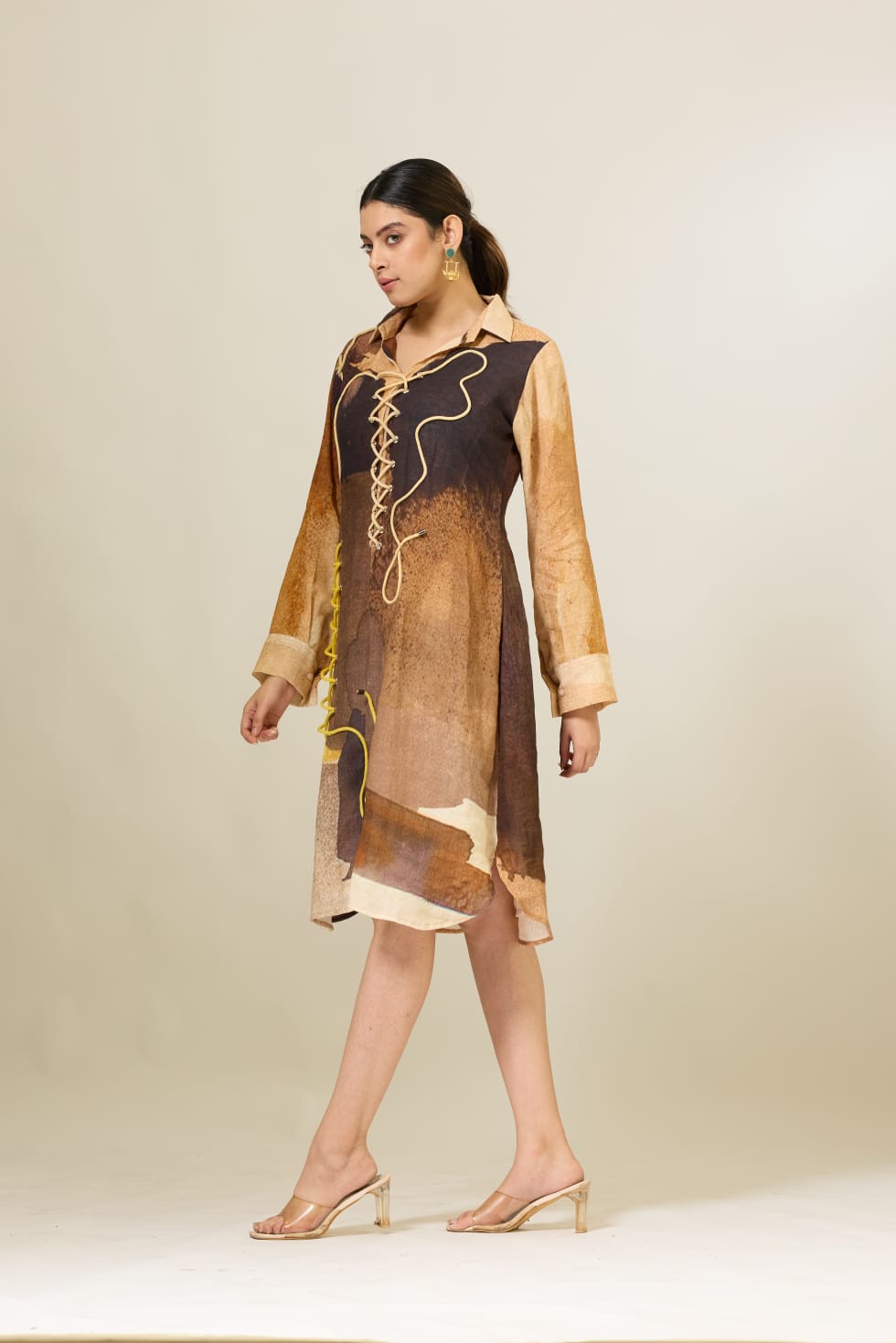 Rivet Lace Linen Dress