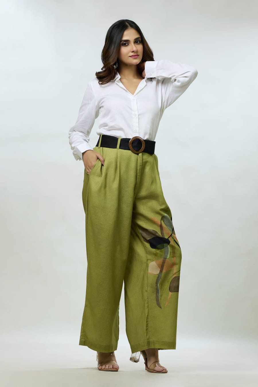 Flared pant with shirt