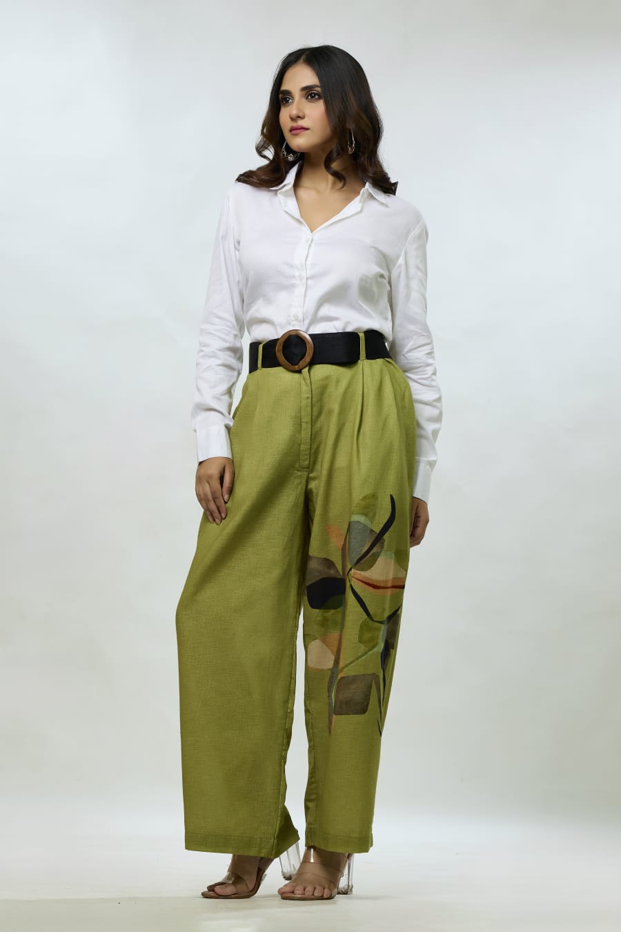 Flared pant with shirt
