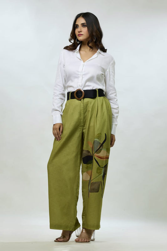 Flared pant with shirt