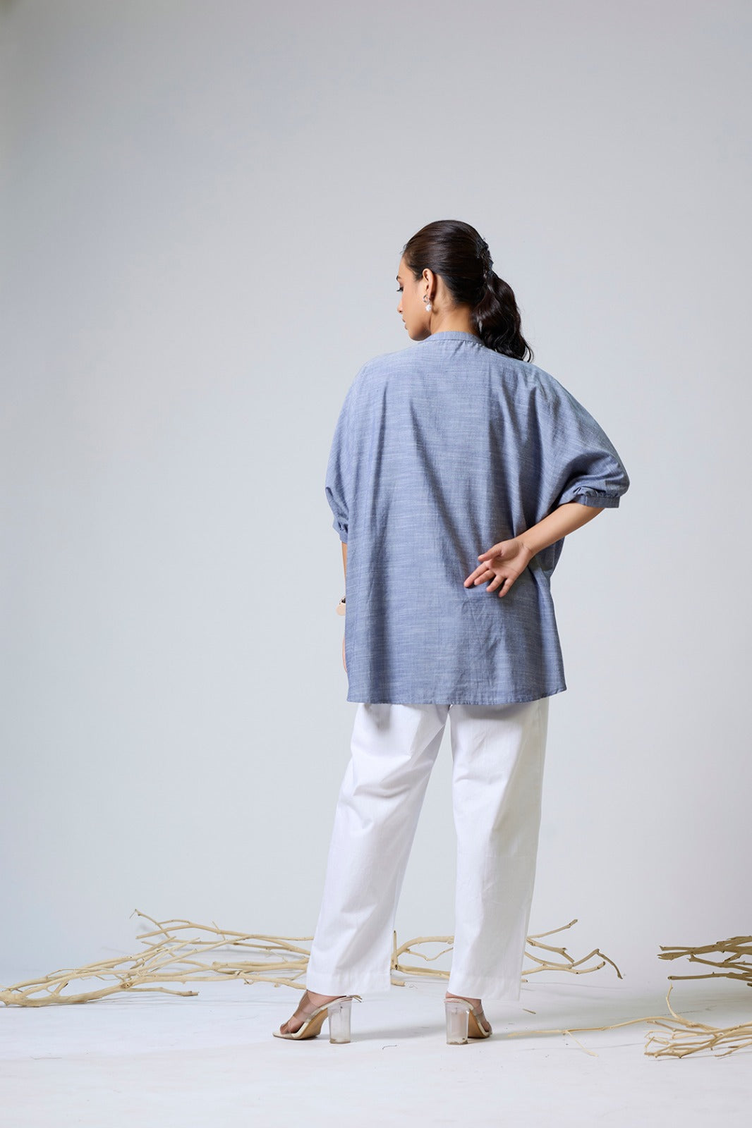 Denim Top With Cotton Pants