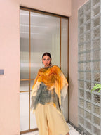 Watercolour Wash Kaftan Top & Palazzo Set