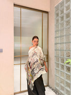 One-Shoulder Drape Kaftan Top
