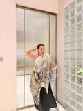 One-Shoulder Drape Kaftan Top