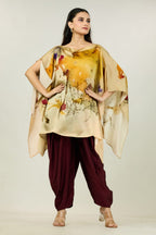 Modal Satin Watercolour Kaftan