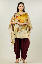 Modal Satin Watercolour Kaftan