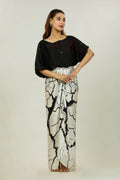 Mirror-Work Top & Dhoti Wrap Skirt Set
