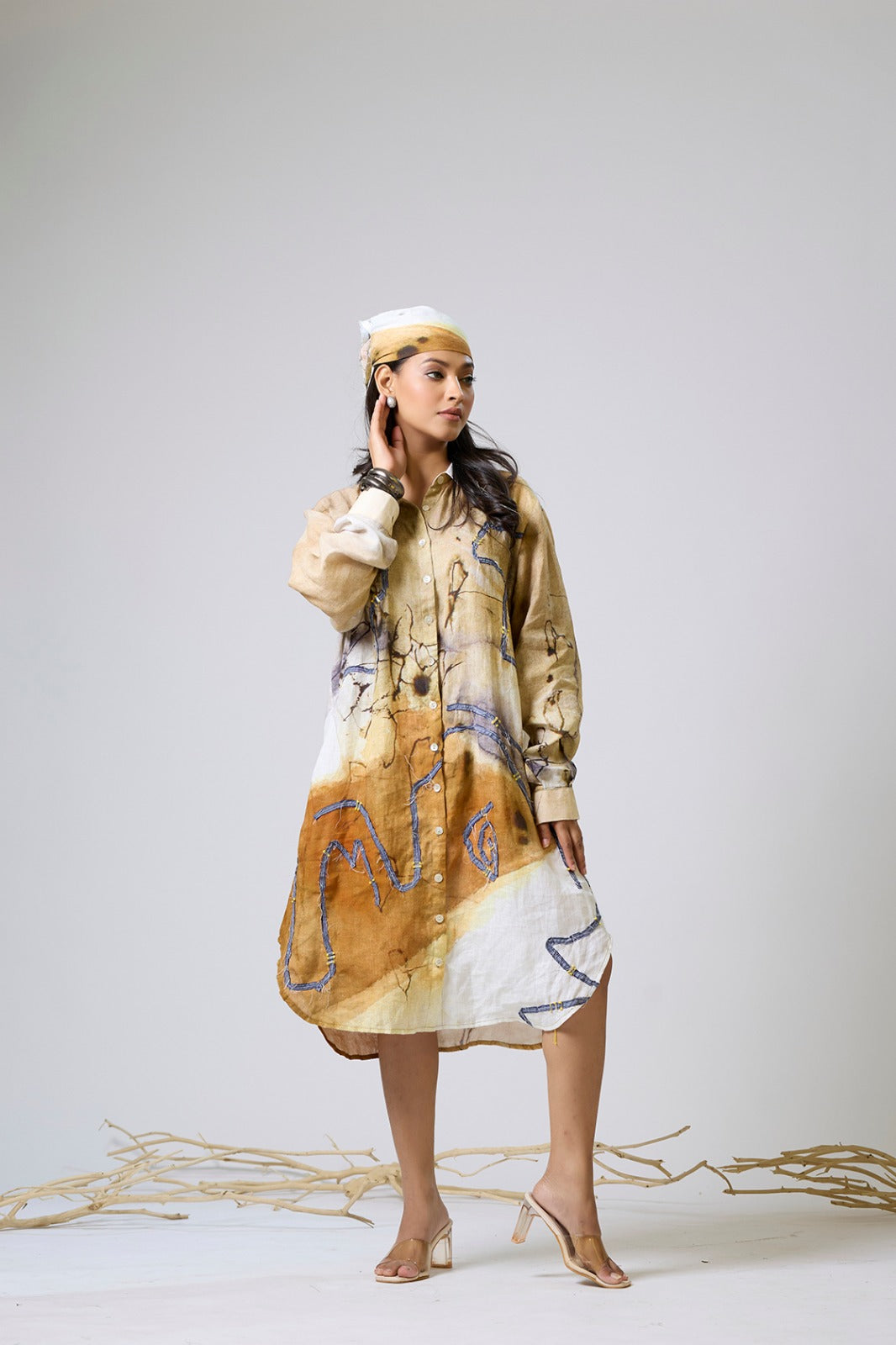 LINEN DRESS LONG OUTFIT