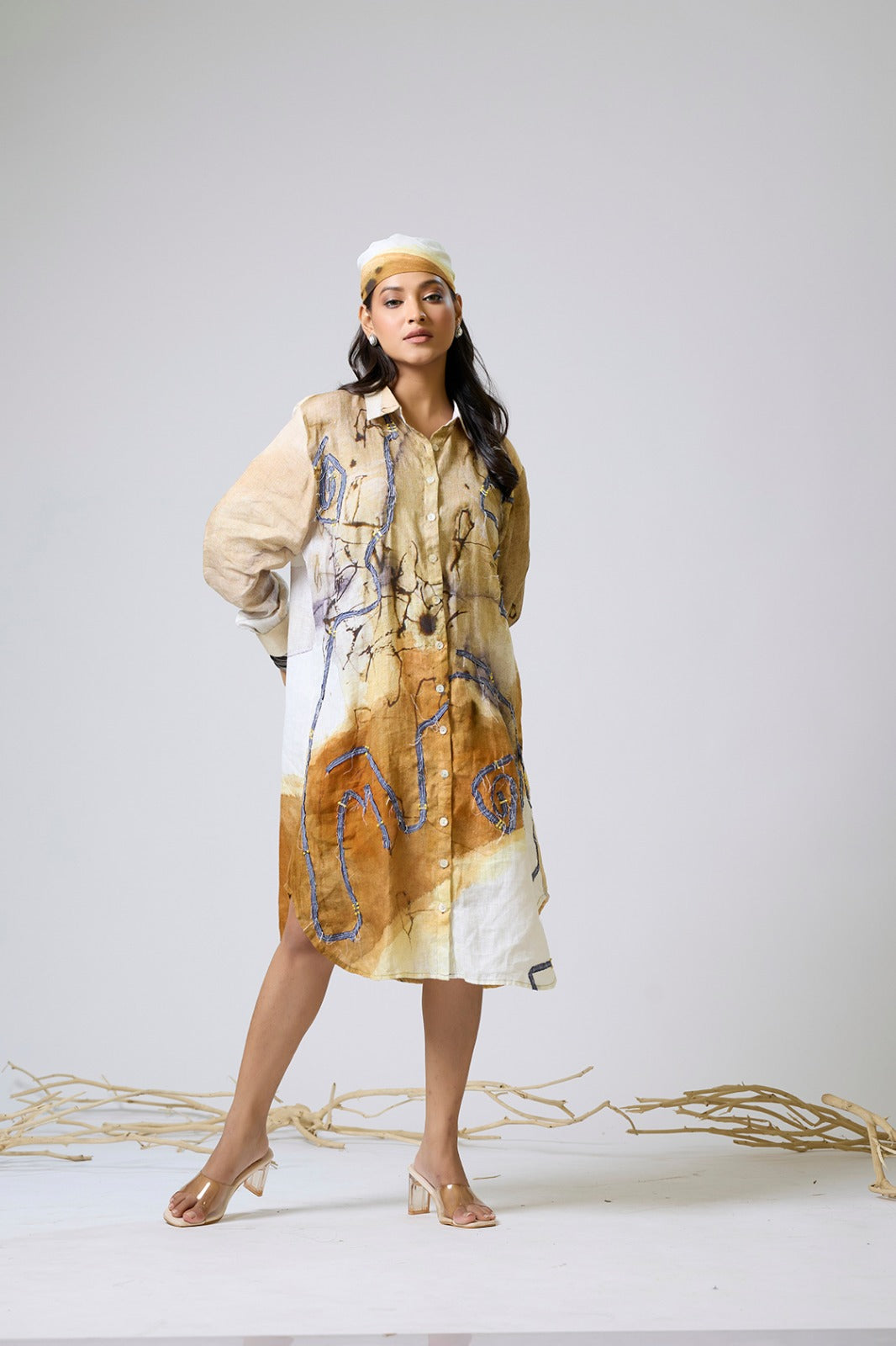 LINEN DRESS LONG OUTFIT
