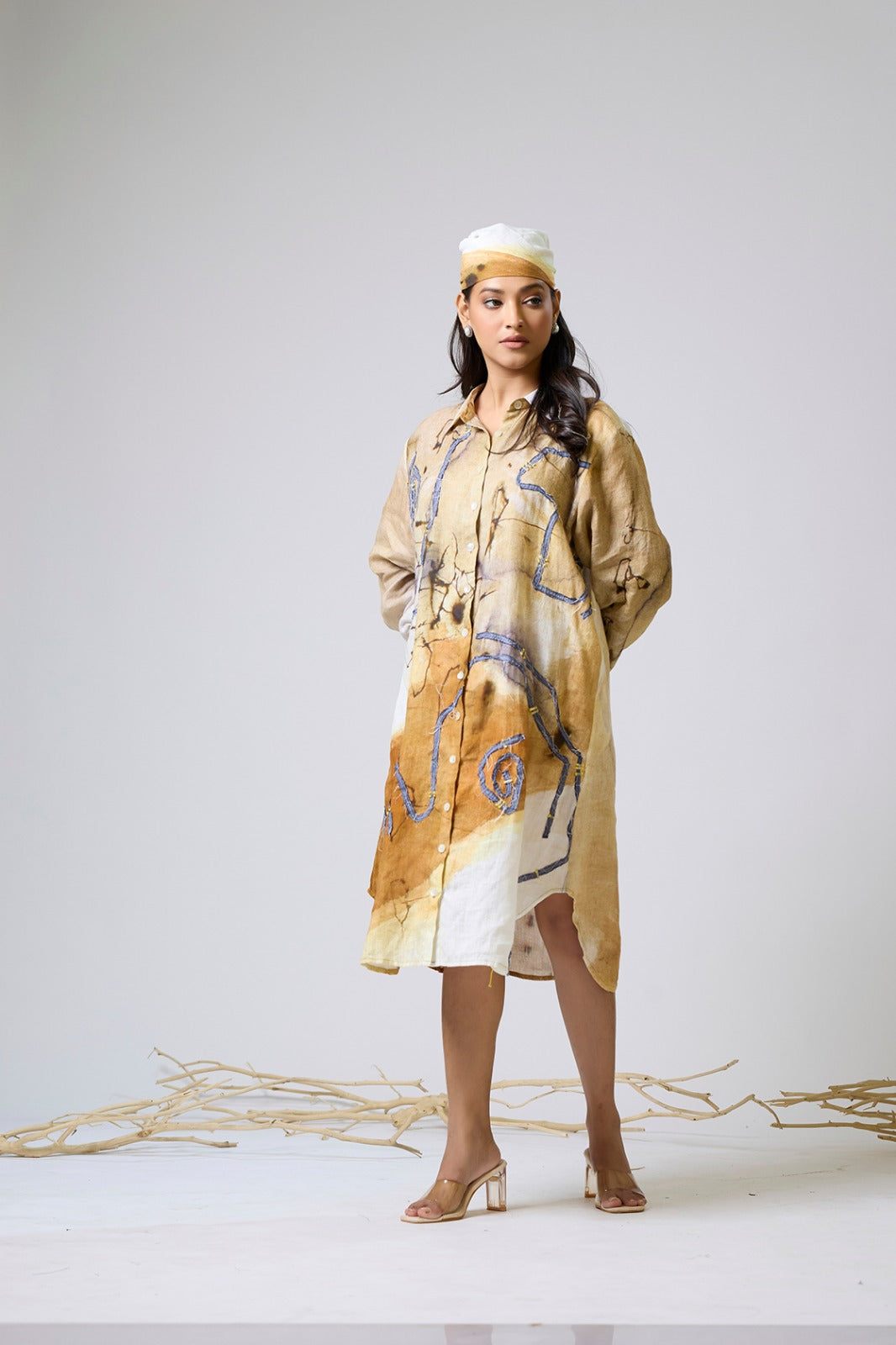LINEN DRESS LONG OUTFIT