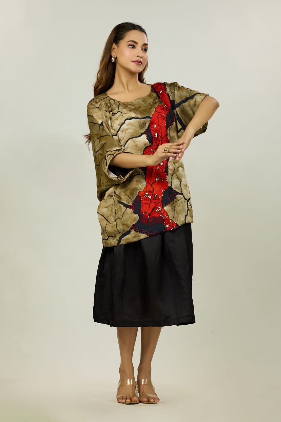 Indo-Western Tunic & Skirt Set