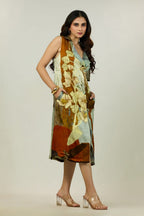 Modal Satin Floral-Print Dress