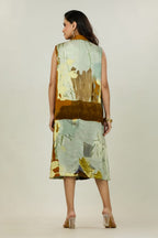 Modal Satin Floral-Print Dress