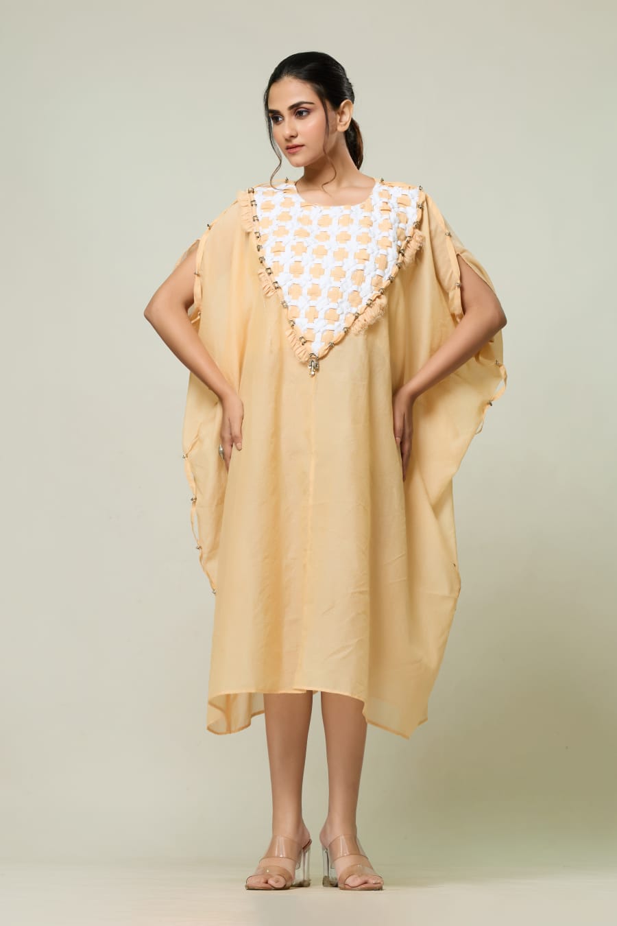 Woven Patti Chanderi Kaftan