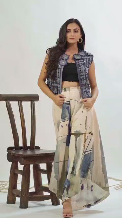 Patti Crop Top with Palazzo Pants